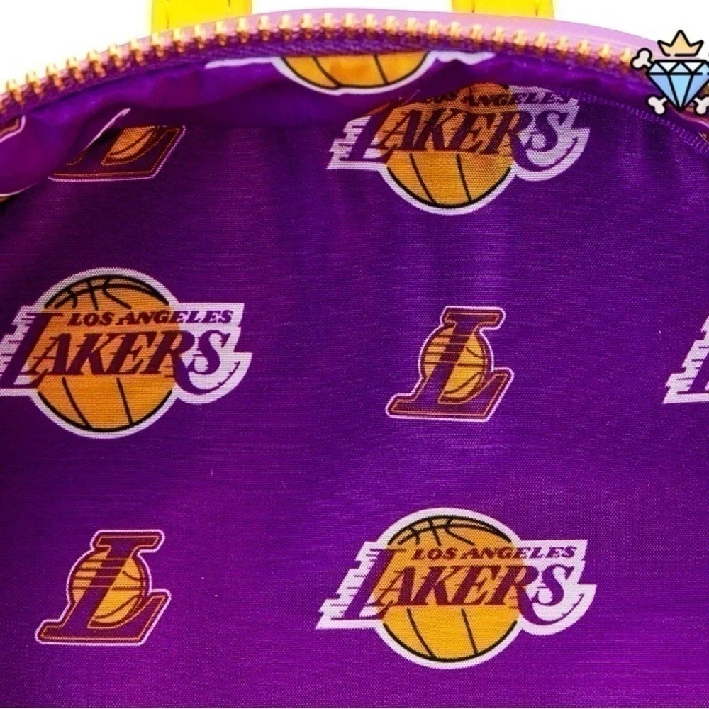 LOUNGEFLY NBA LA LAKERS PATCH ICONS MINI BACKPACK UNISEX STREETWEAR